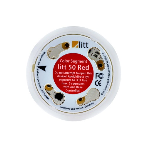 Litt 50/22 Color Segment ø 51mm Height 22mm RED aluminum